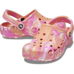Crocs Unisex Men's and Women's Baya Graphic Clog,Papaya/Multi,14‎ Women/12 Men